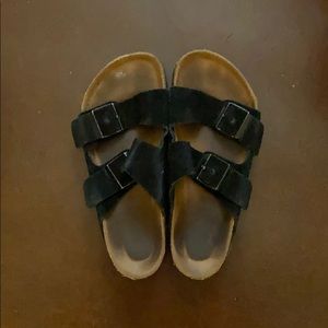 Black Suede Arizona Birkenstock’s